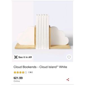 Cloud Island Bookends- nursery decor